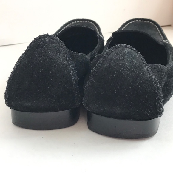 COLE HAAN Black Ballet Flat Suede Nike Air Slip On Loafer Women’s Size 9.5 WIDE - Picture 6 of 16